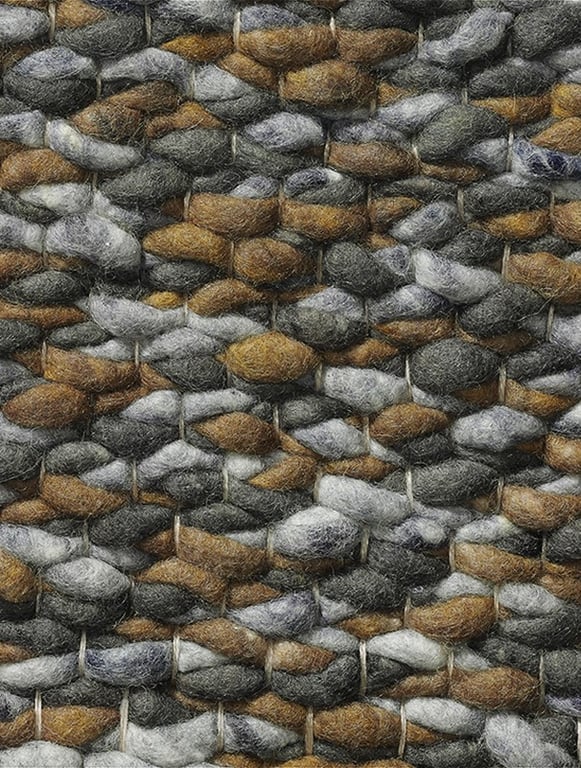 Grof geweven wollen vloerkleed Karlijn Mix Herfst