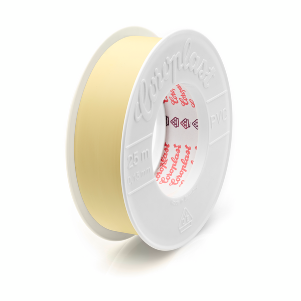 Bandage, 15mm. breed, rol à 10 meter, creme