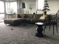 Wollen vloerkleed Anna Rond Terazzo