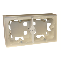 Efapel LOGUS 90 serie dubbele opbouwdoos parelmoer