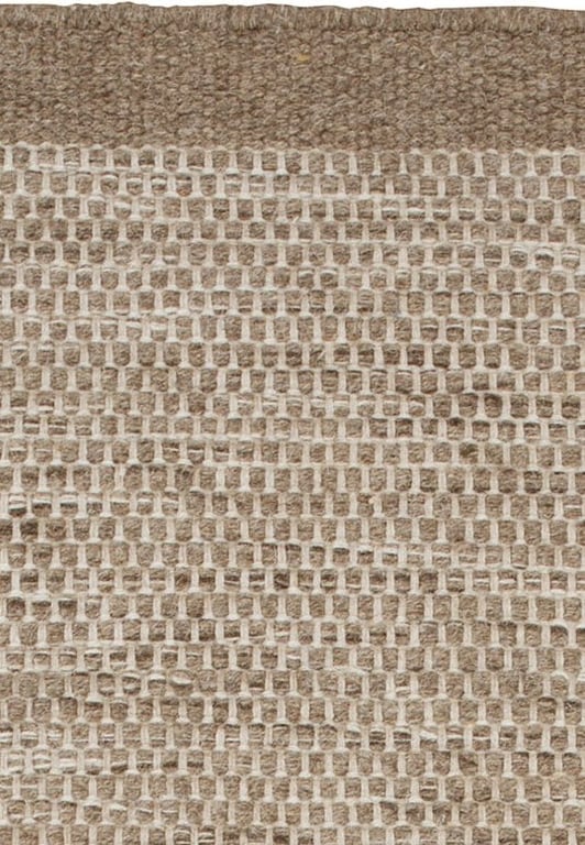 Wollen vloerkleed gevlochten Anna Natural Light Grey