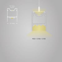 PO3 || LED licht profiel 200cm, LED strips max. 57mm