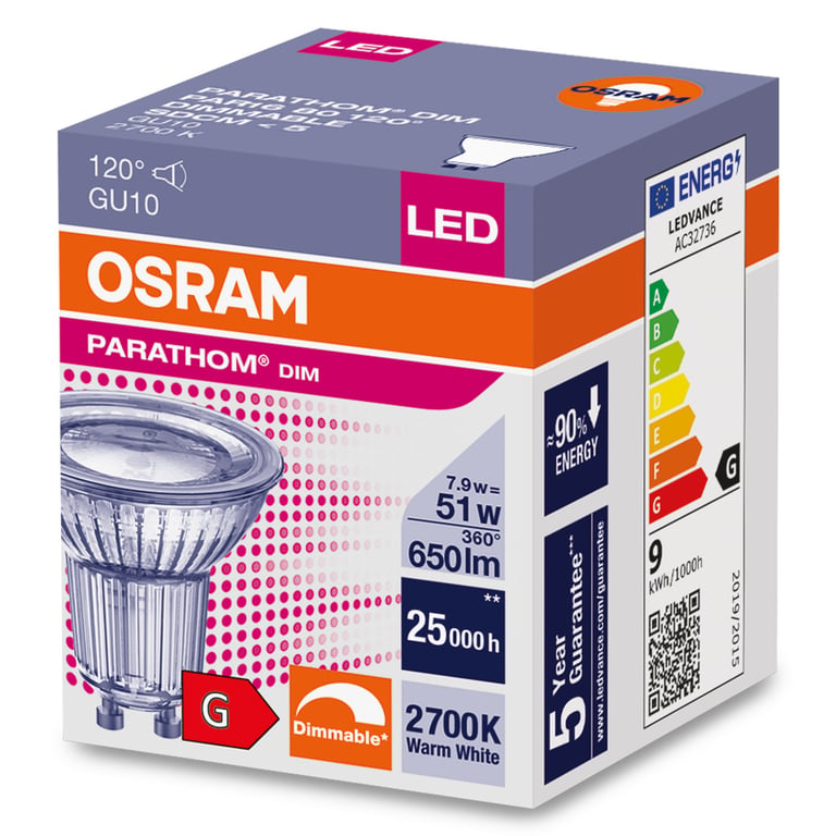 PARATHOM® DIM PAR16 51 120 ° 7.9 W/2700 K GU10