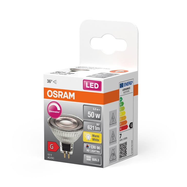 LED SUPERSTAR MR16 12 V 50 36° 8 W/2700K GU5.3 (CS à 1 PCE)