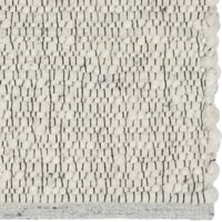 Handgeweven wollen vloerkleed Senna Offwhite 01