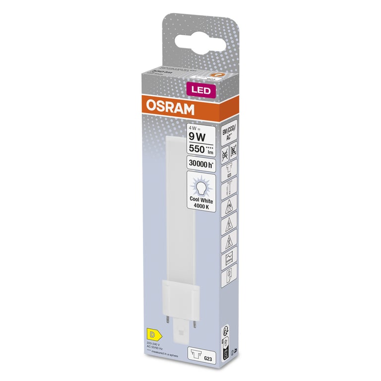 OSRAM DULUX® S LED EM & AC MAINS 4.5 W/4000K 200 mm (CS à 1 PCE)