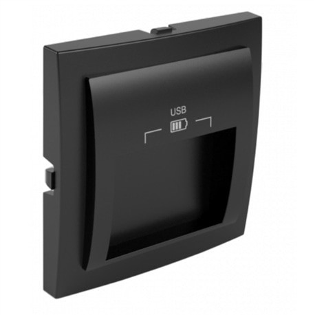 Efapel cpl. dubbele usb type a 20gr. uitgang zwart
