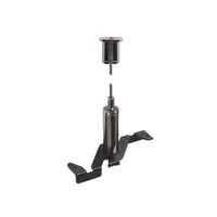 3 m staalkabel pendelophanging, 48V TRACK, zwart