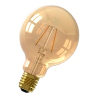 Calex LED Full Glass Filament Globe Lamp  220-240V 2W 130lm E27 G95, Gold 2100K, energy label A+