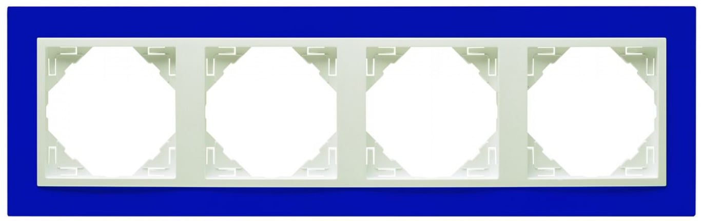 Efapel animato afdekr. 4v blauw/wit ice