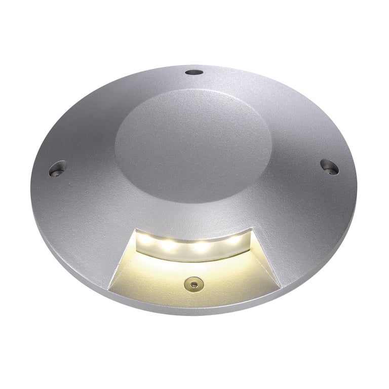 BIG LED PLOT ROUND cover,1 lichtbundel, zilvergrijs