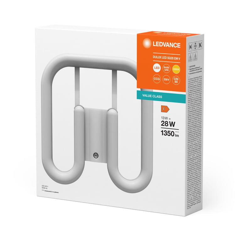 DULUX LED SQ EM &amp; AC MAINS V 13W 830 GR8