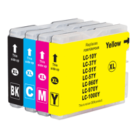 Brother LC-1000XL multipack huismerk - 4 kleurenbundel hoge capaciteit huismerk