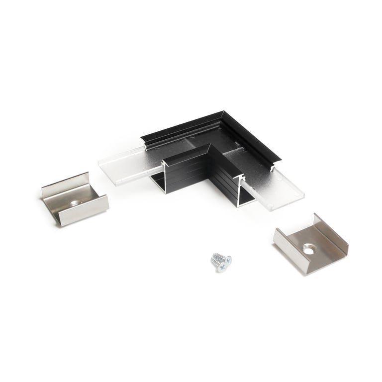 LUMIKO P20-OP-H90-ZW - Profiel 20 opbouw hoek 90 graden, zwart