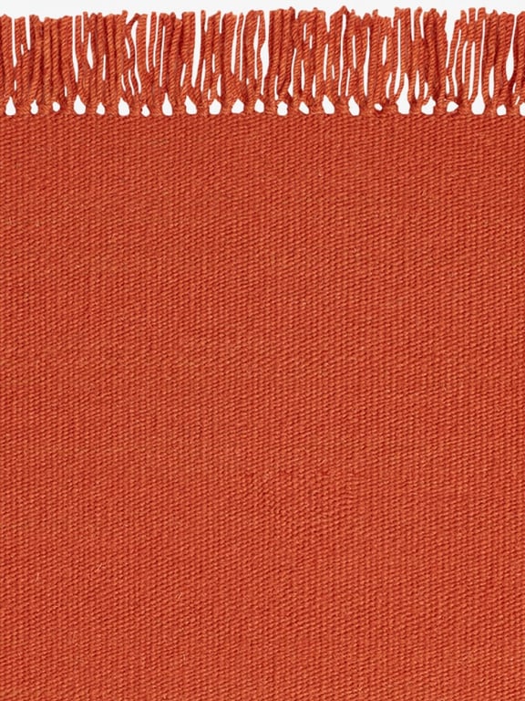 Kvadrat vloerkleed Kelim Coloured Fringes Rood Oranje C4040