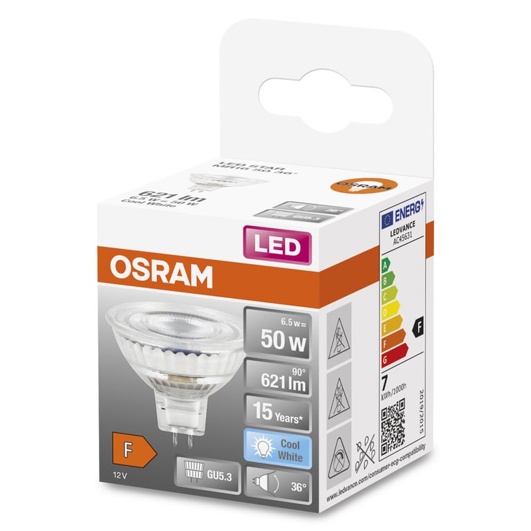LED STAR MR16 12 V 50 36° 8 W/4000K GU5.3 (CS à 1 PCE)