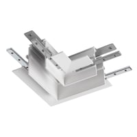 L-verbinder mechanisch, 48V TRACK, voor inbouwrail diep, links, wit