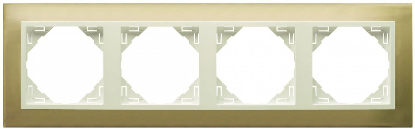 Efapel metallo/metaal afdekr. 4v goud/parel