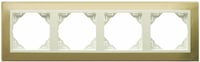 Efapel metallo/metaal afdekr. 4v goud/parel