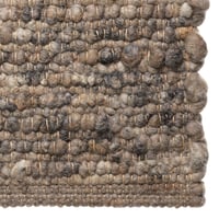 Wollen vloerkleed gevlochten Vera Donkergrijs 24