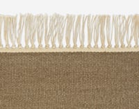 Kvadrat vloerkleed Vintage Plain Donkerbruin 0016