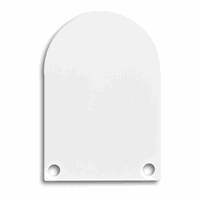 E50 eindkap wit RAL9010 voor profiel PN6 / PN7 met C13
