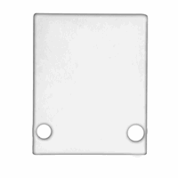 E89 eindkap alu wit RAL 9003 voor profiel VA1 incl. schroeven