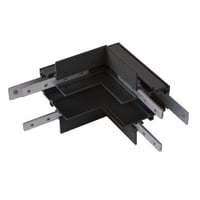 L-verbinder mechanisch, 48V TRACK, voor inbouwrail diep, stereo, zwart