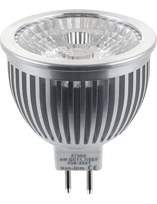 LED GU5.3 MR16 PMMA 50x59 12-30V 280Lm 4W 827 38° AC/DC Non-