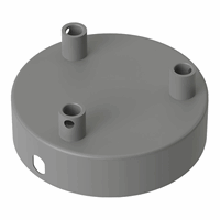 Calex metal ceiling rose 100mm 3 hole, concrete