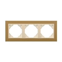 Efapel animato afdekr. 3v goud/wit ice