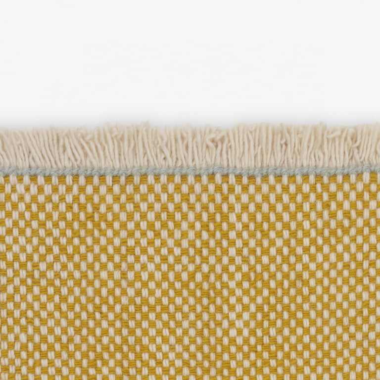 Kvadrat vloerkleed Duotone Okergeel Wit 0441