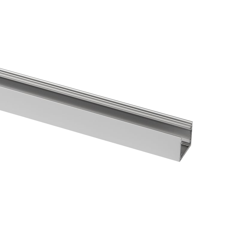 Aluminium profiel 2m, mat satijn, Opbouw, 25mm, geanodiseerd