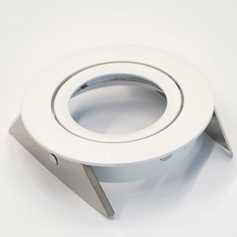 Downlight ring, rond, 87(76)mm, puur wit kantelbaar, met bladveren