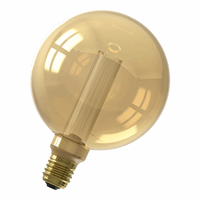 Calex LED Glassfiber Globe lamp G125 220-240V 3,5W E27 120lm 1800K Gold dimmable, energy label A