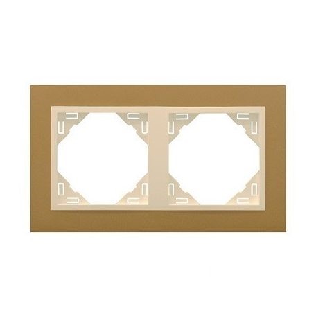 Efapel animato afdekr. 2v goud/wit ice