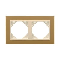 Efapel animato afdekr. 2v goud/wit ice