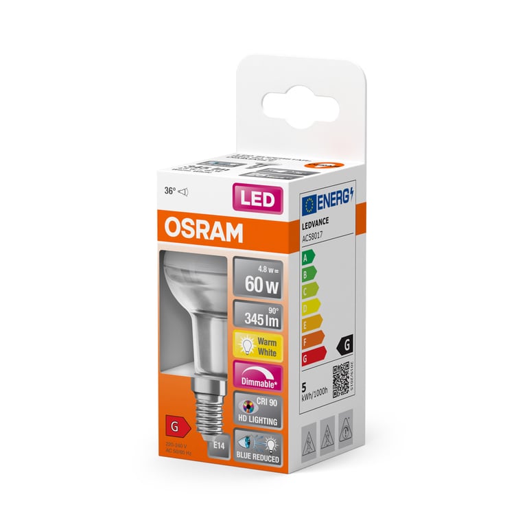 LED SUPERSTAR PLUS R50 60 36 ° 4.8 W/2700 K E14 (CS à 1 PCE)