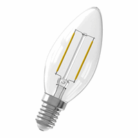 Calex LED volglas Filament Kaarslamp 220-240V 2,0W 250lm E14 B35, Held