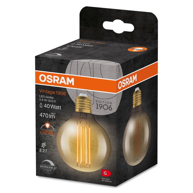 Vintage 1906 LED DIM 40 5.8 W/2200 K E27
