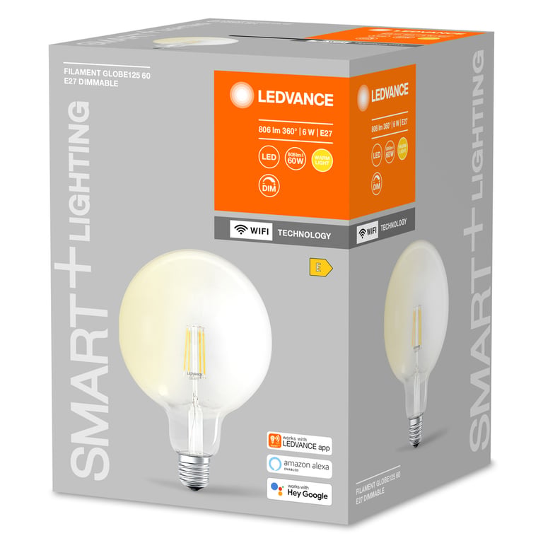 SMART+ Filament Globe Dimmable 60 5,5W E27 (CS à 1 PCE)