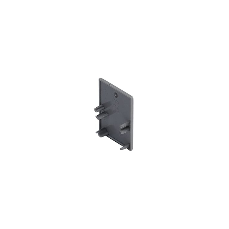 Eindkap voor LED WANDPROFIEL zilvergrijs 2 st