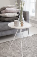 Wollen vloerkleed Anna Rond Lightgrey