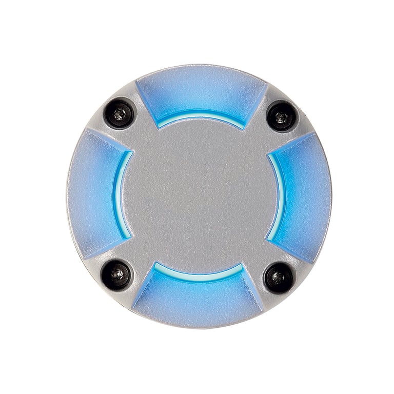LED PLOT ROUND cover, 4 lichtbundels, zilvergrijs
