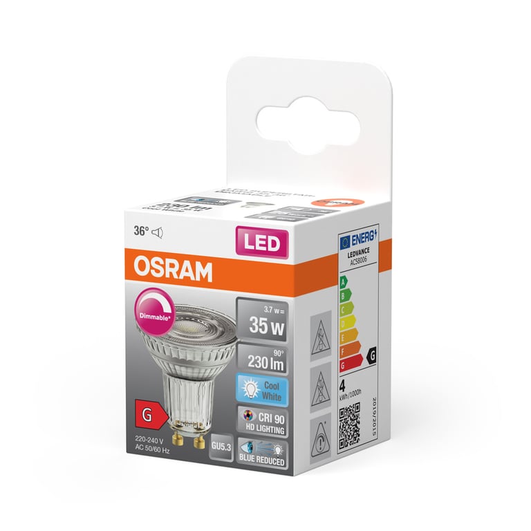 LED SUPERSTAR PLUS REFLECTOR PAR16 35 36 ° 3.7 W/4000 K GU10 (CS à 1