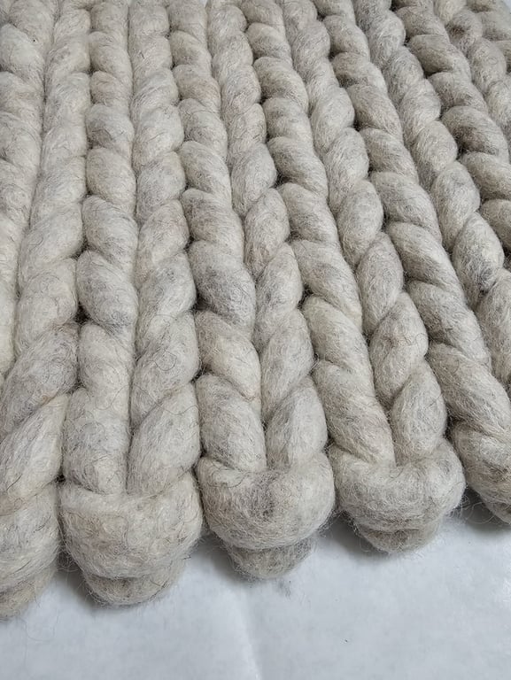 Wol geweven vloerkleed Lena Offwhite 01