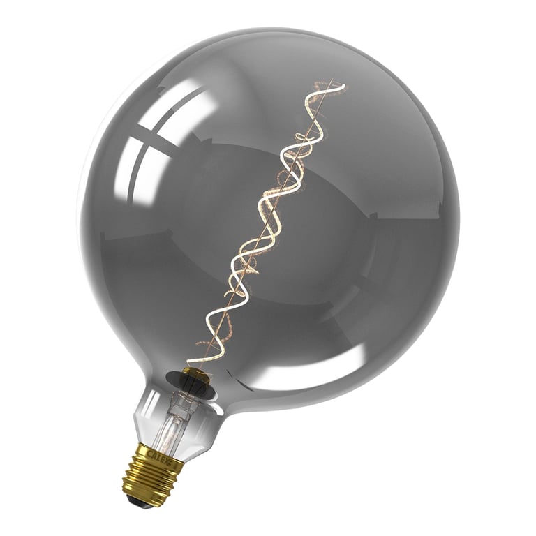 Calex KALMAR LED Range Extension, single spiral filament, G200 Globe 240V 5W E27, Titanium dimmable, energy label B