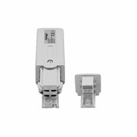 power connector rechts | wit | voor 3-fase rails