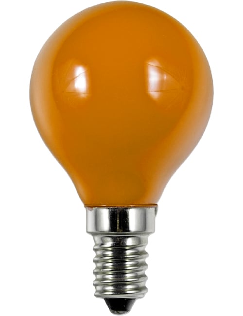 LED E14 Fila Ball G45x75 230V 1W AC Orange Non-Dim