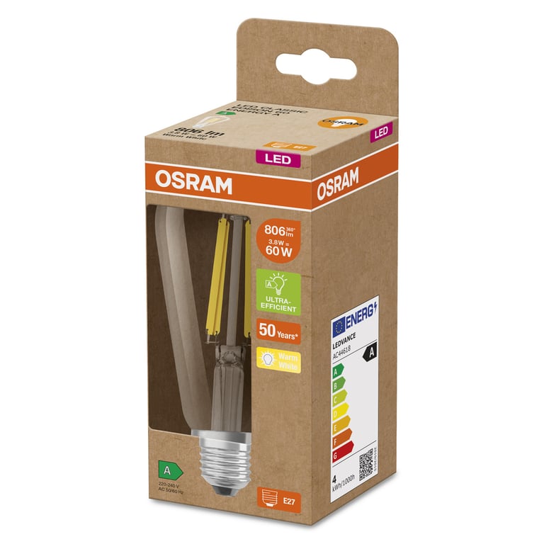 LED LAMPS ENERGY CLASS A ENERGY EFFICIENCY FILAMENT CLASSIC EDISON 60